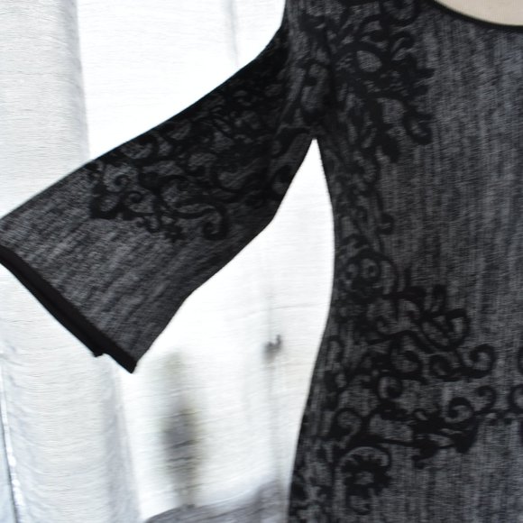 DB Established 1962 Dress 3/4 Sleeve Black Gray size 6 - Picture 4 of 5